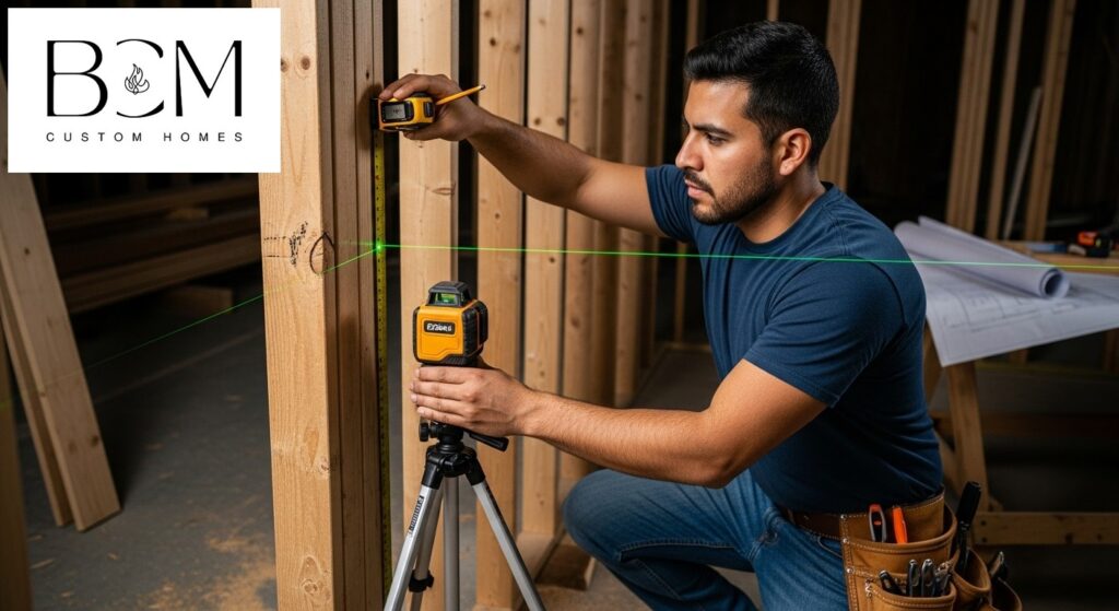 Skilled craftsmen using precision measuring tools